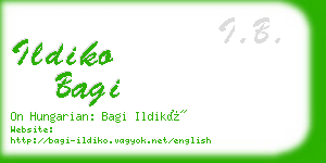ildiko bagi business card